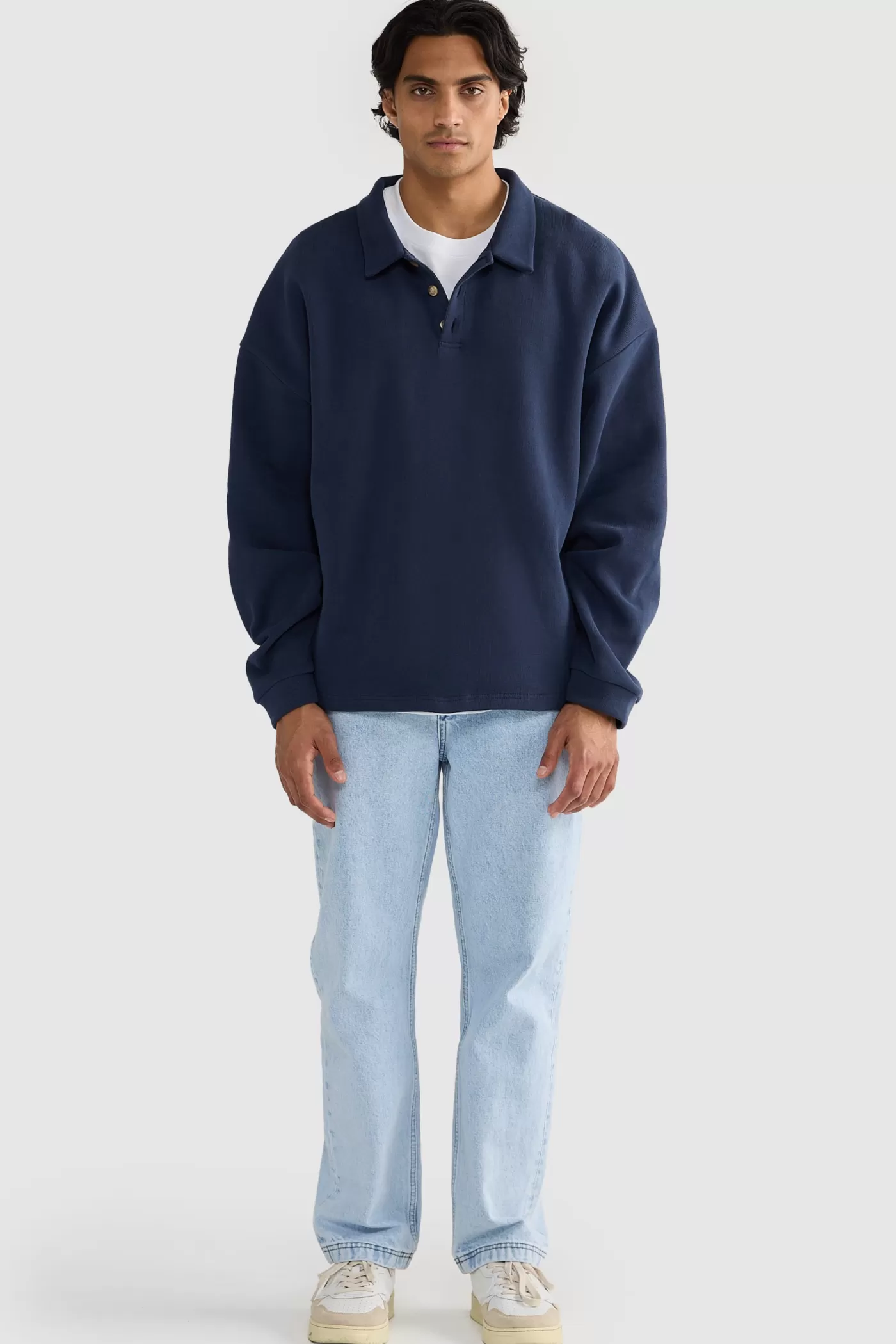 Aiden Polo Sweater Navy^ORTC Clothing Co Online