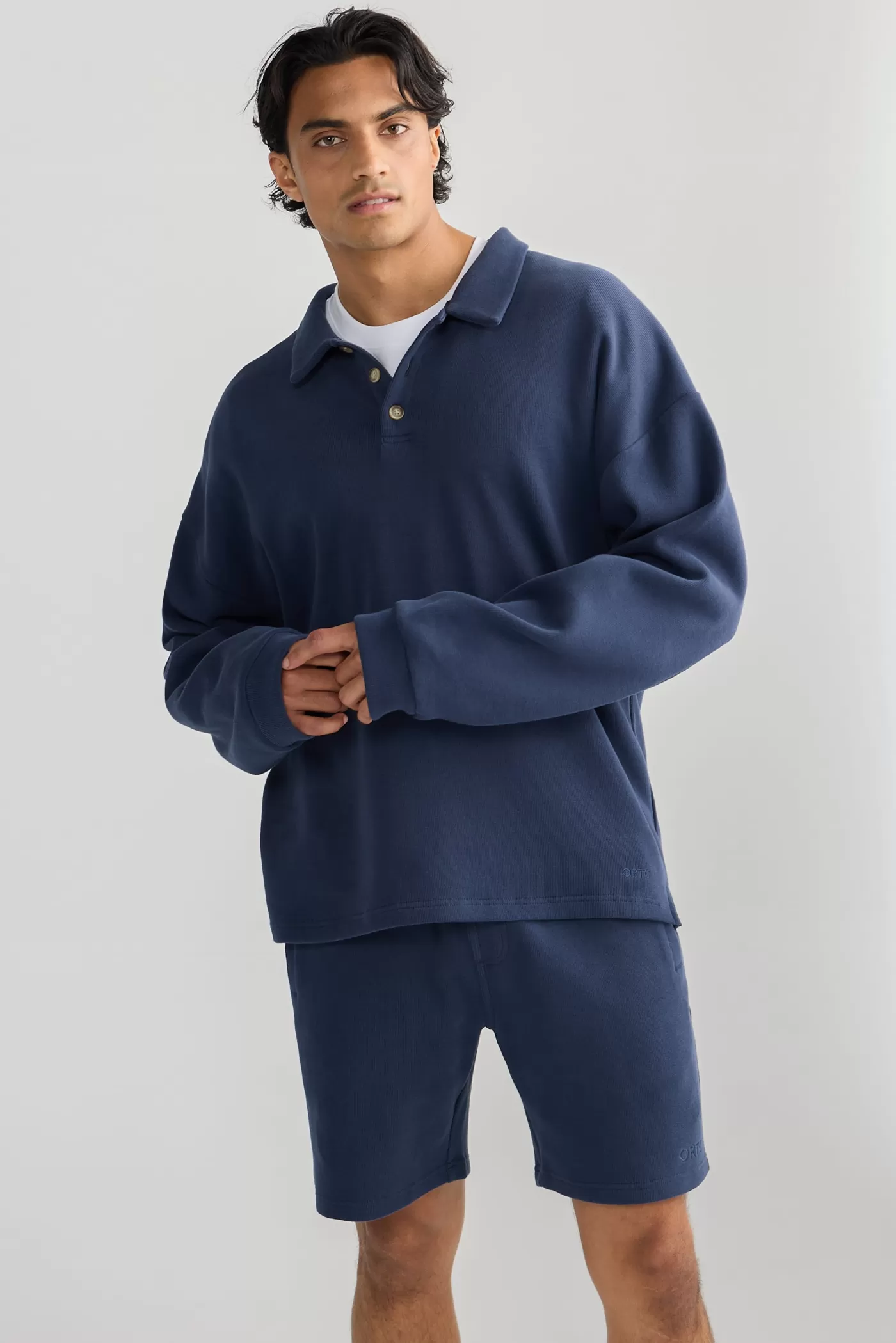 Aiden Polo Sweater Navy^ORTC Clothing Co Online