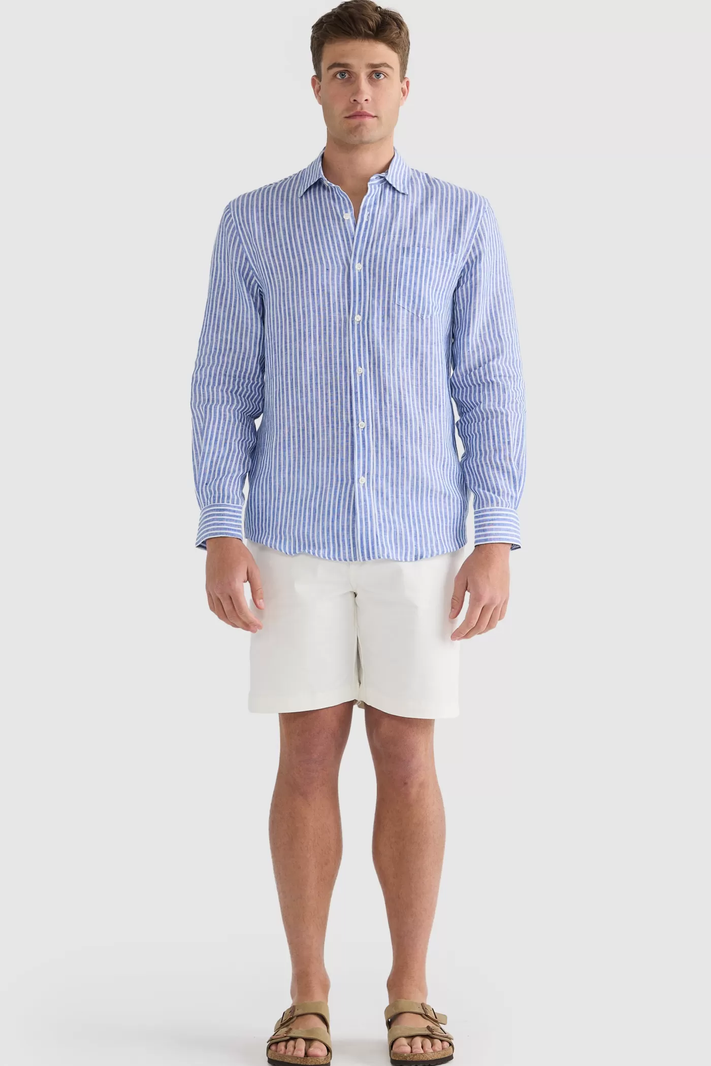 Linen Shirt And White Stripe^ORTC Clothing Co Flash Sale