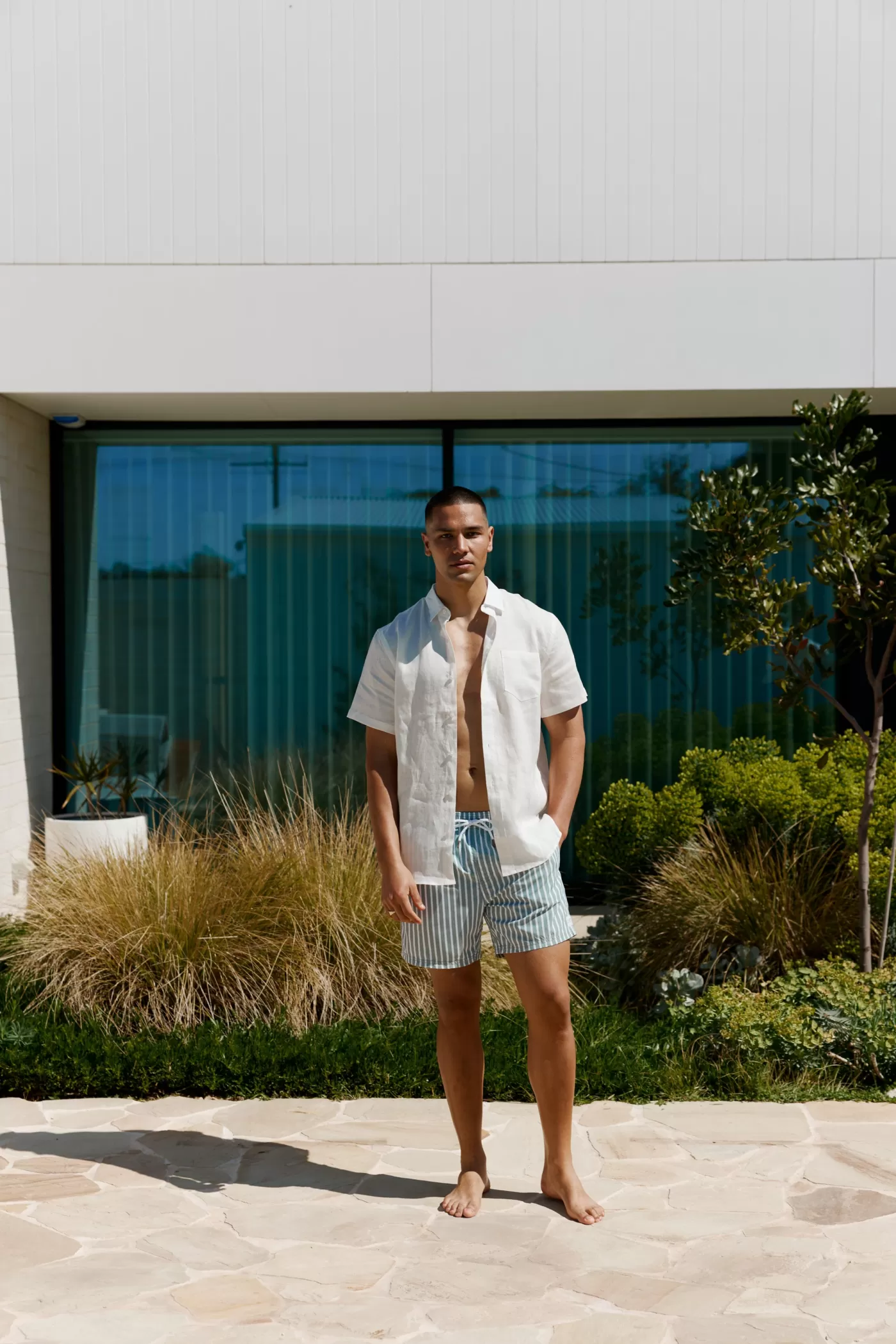 Linen Shirt Short Sleeve White^ORTC Clothing Co Shop