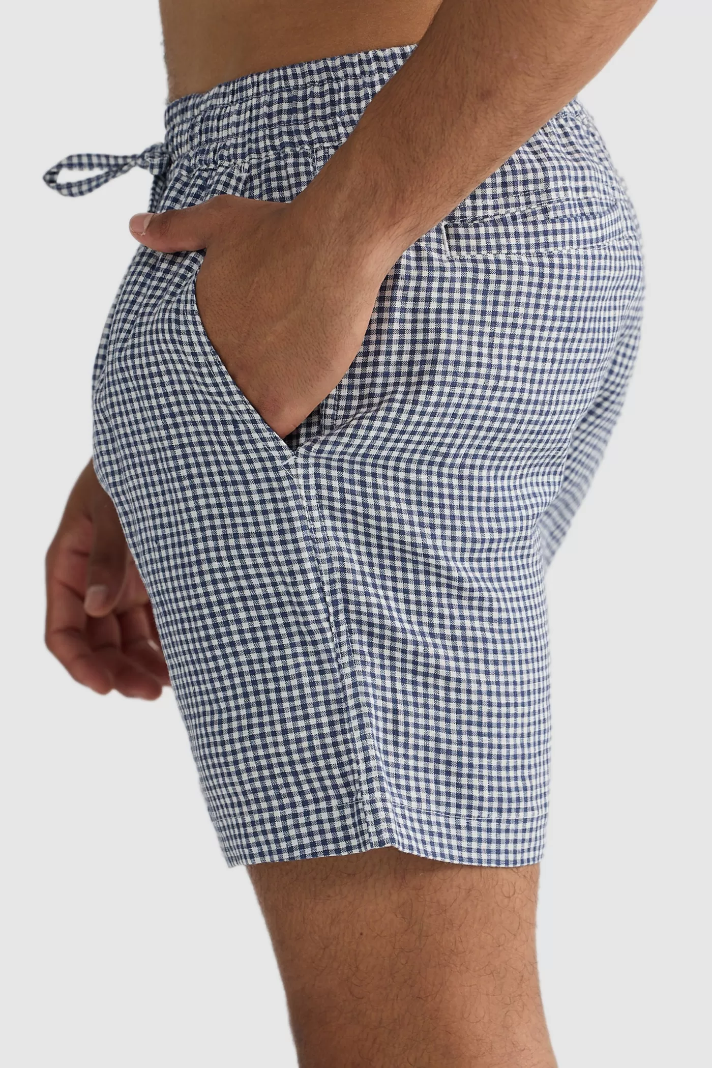 Linen Shorts Check^ORTC Clothing Co New