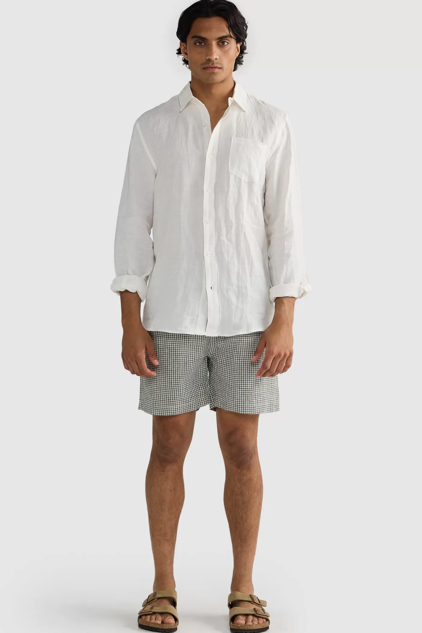 Linen Shorts Check^ORTC Clothing Co Best Sale