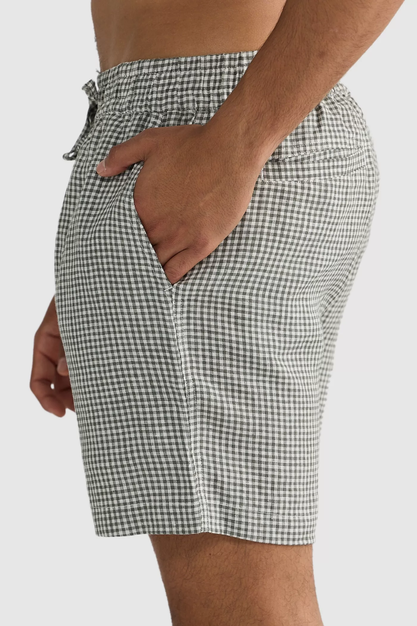 Linen Shorts Check^ORTC Clothing Co Best Sale