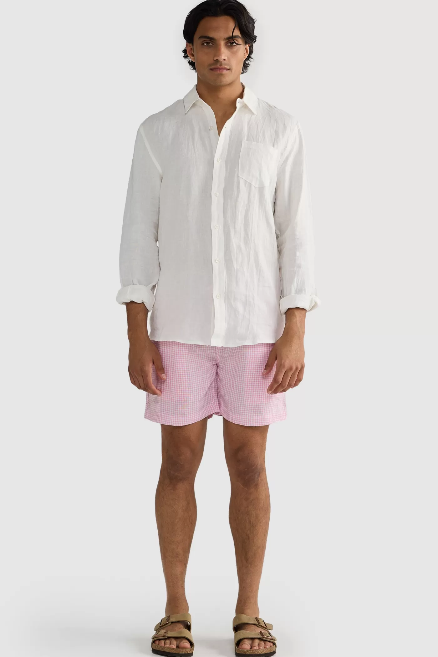 Linen Shorts Check^ORTC Clothing Co Best Sale