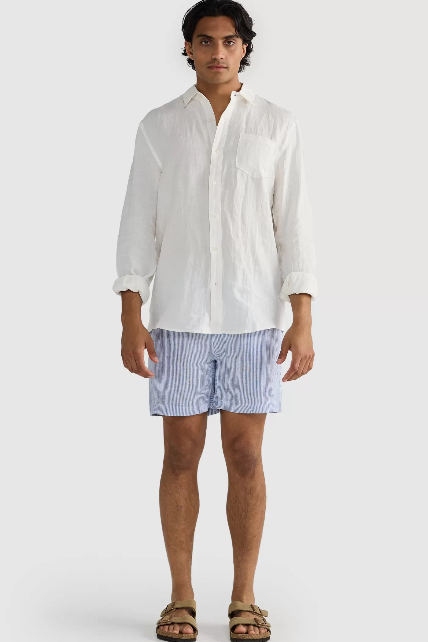 Linen Shorts Thin Stripe ^ORTC Clothing Co Shop