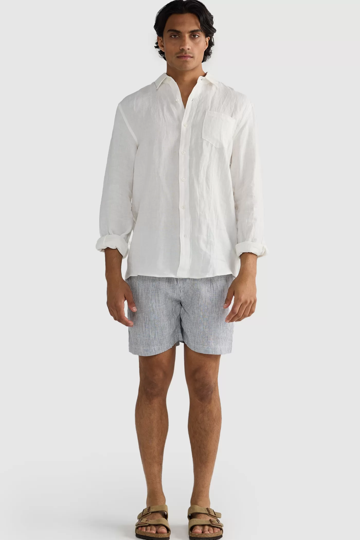 Linen Shorts Thin Stripe ^ORTC Clothing Co Best