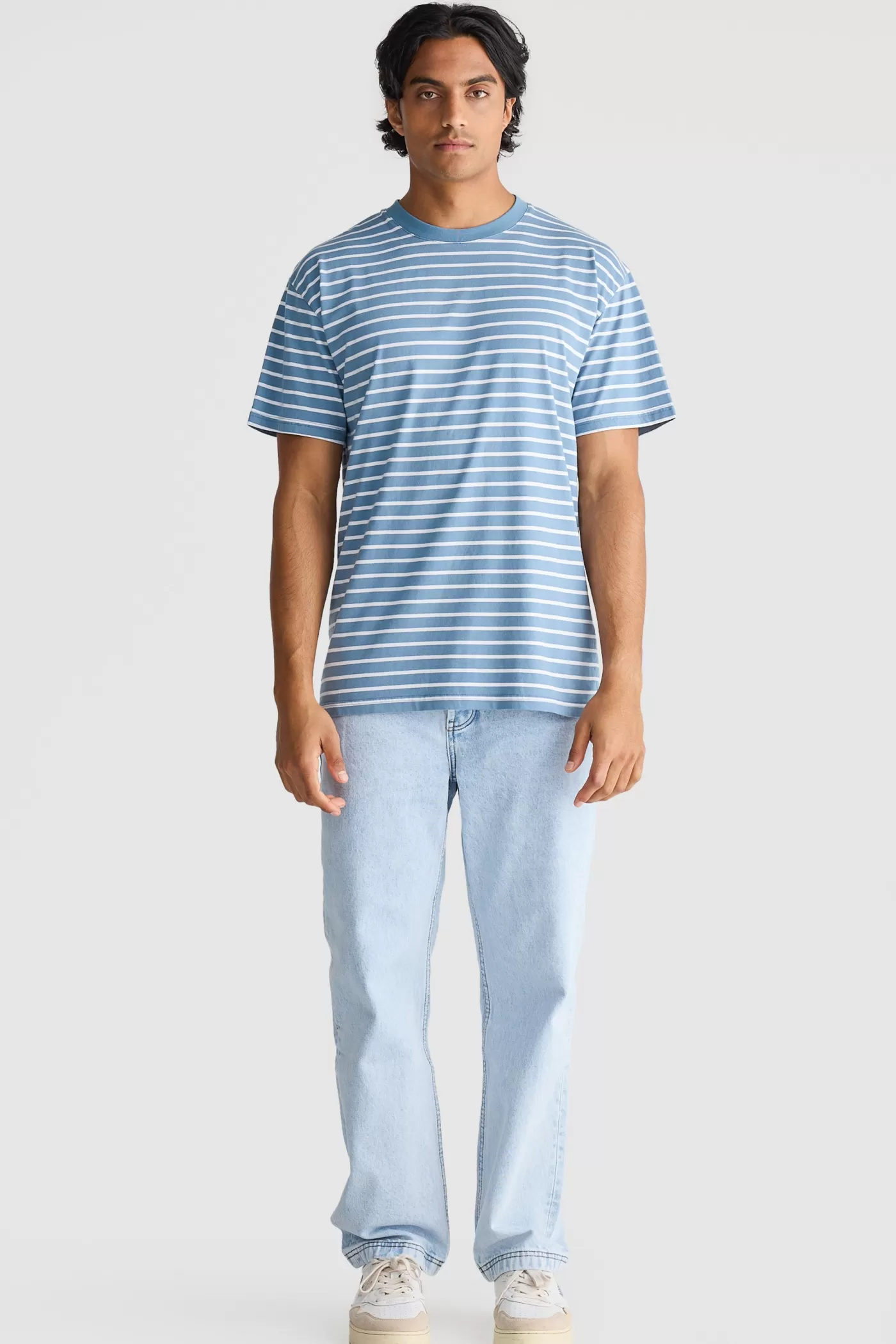 Louis Stripe T Shirt Pacific Blue^ORTC Clothing Co Sale