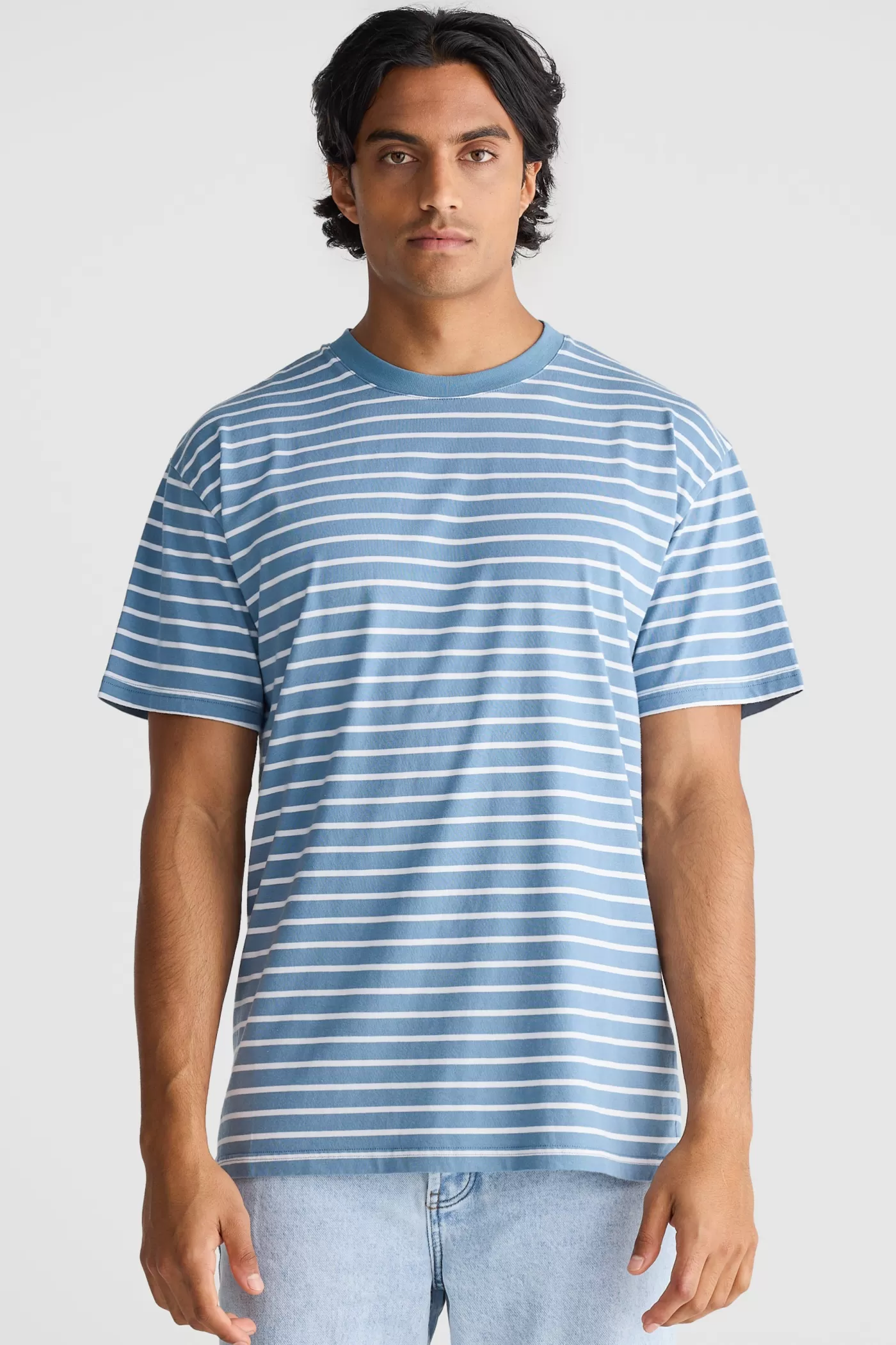 Louis Stripe T Shirt Pacific Blue^ORTC Clothing Co Sale