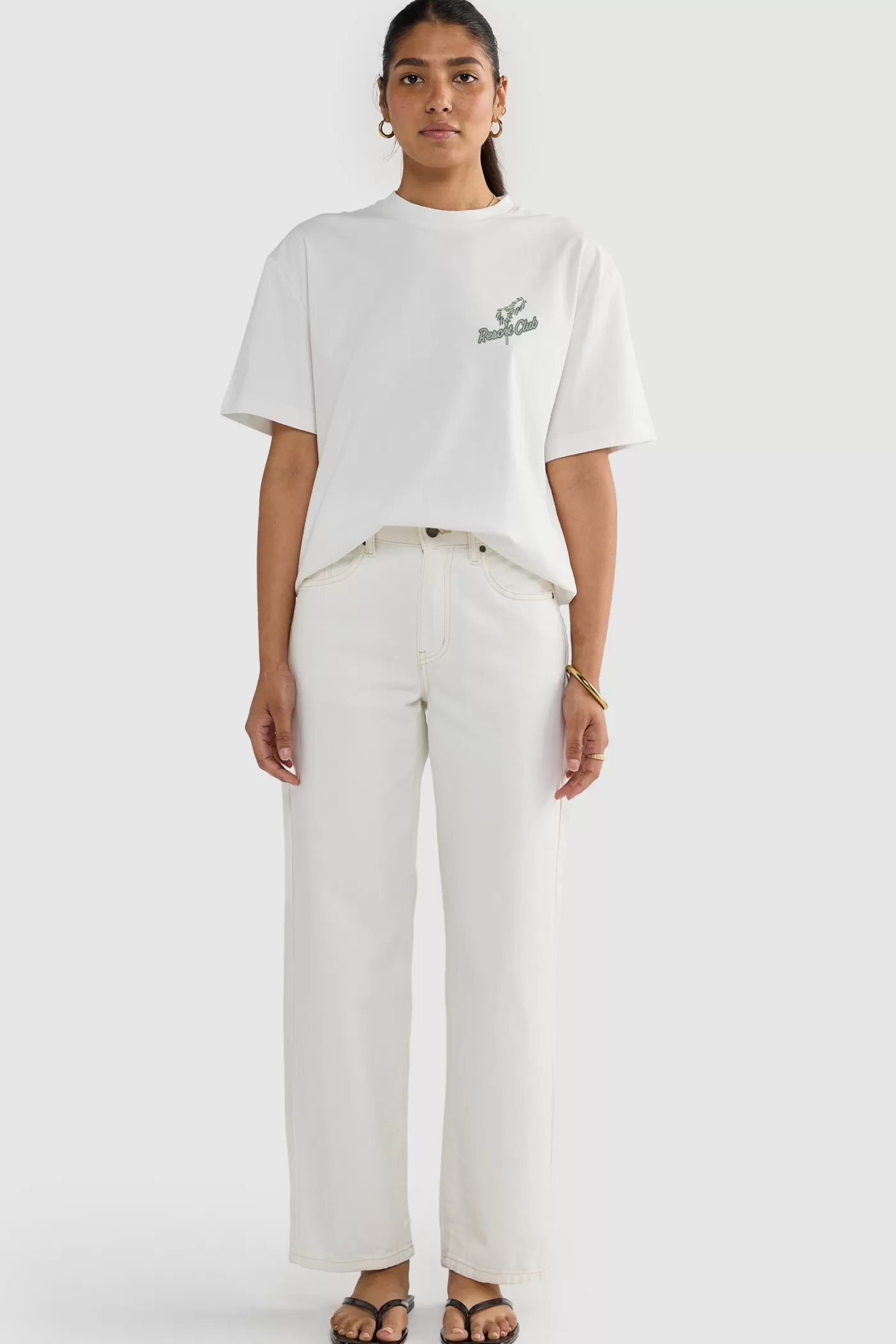 Oversized Resort Print T Shirt White^ORTC Clothing Co Discount