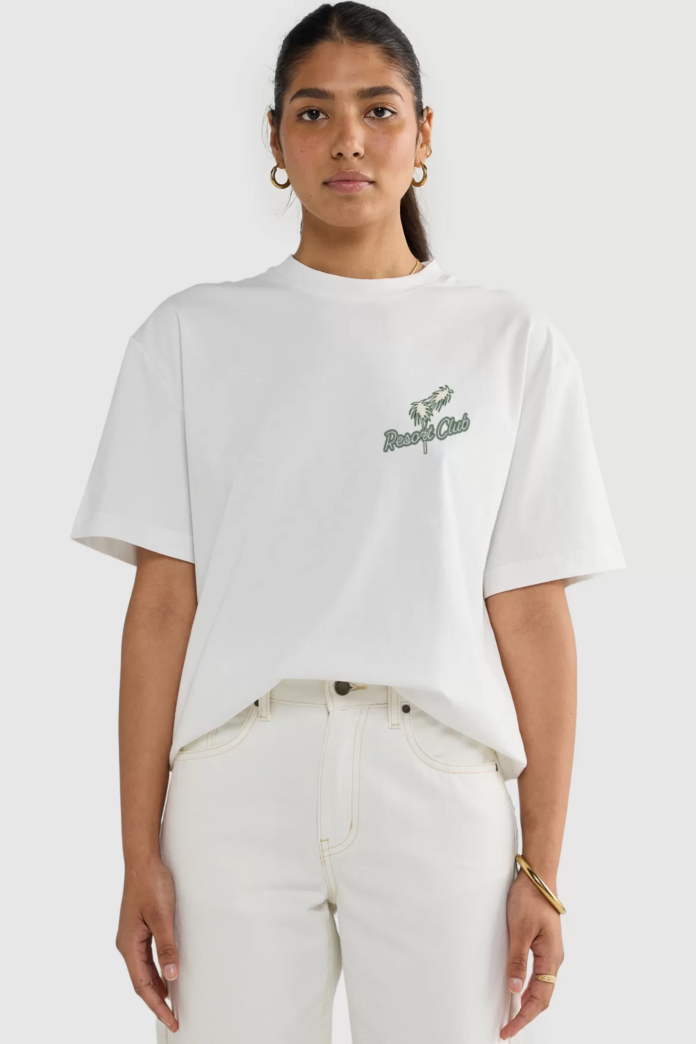 Oversized Resort Print T Shirt White^ORTC Clothing Co Discount