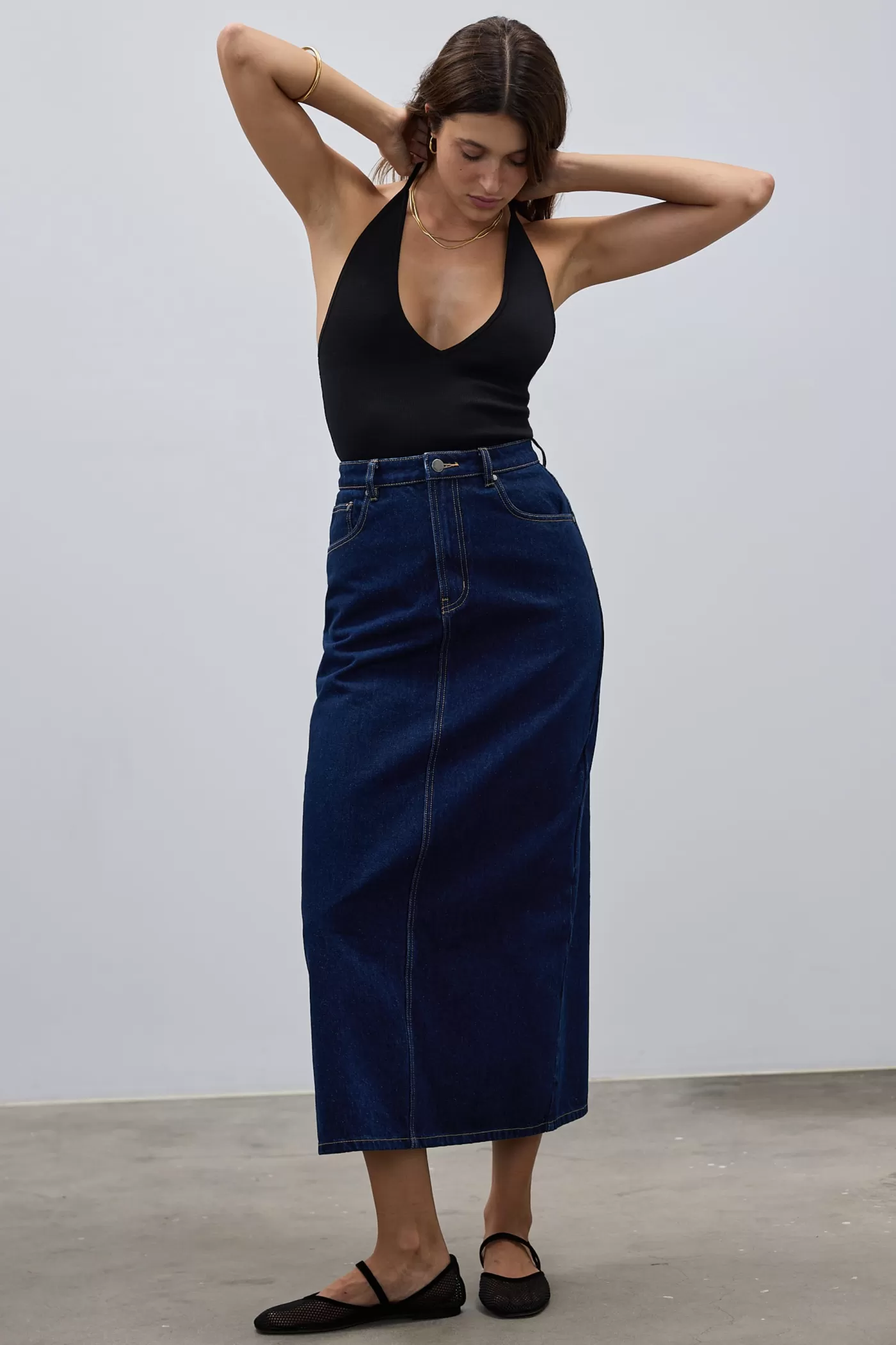 Willow Denim Midi Skirt ^ORTC Clothing Co Flash Sale